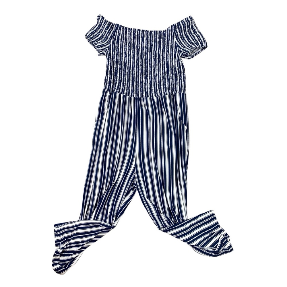 NWT for Justify blue and white stripe jumpsuit size XL